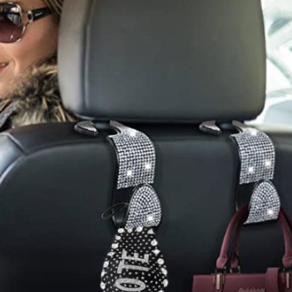 2 Bling Car Seat Hook Storage Holders - Picture 3 of 4